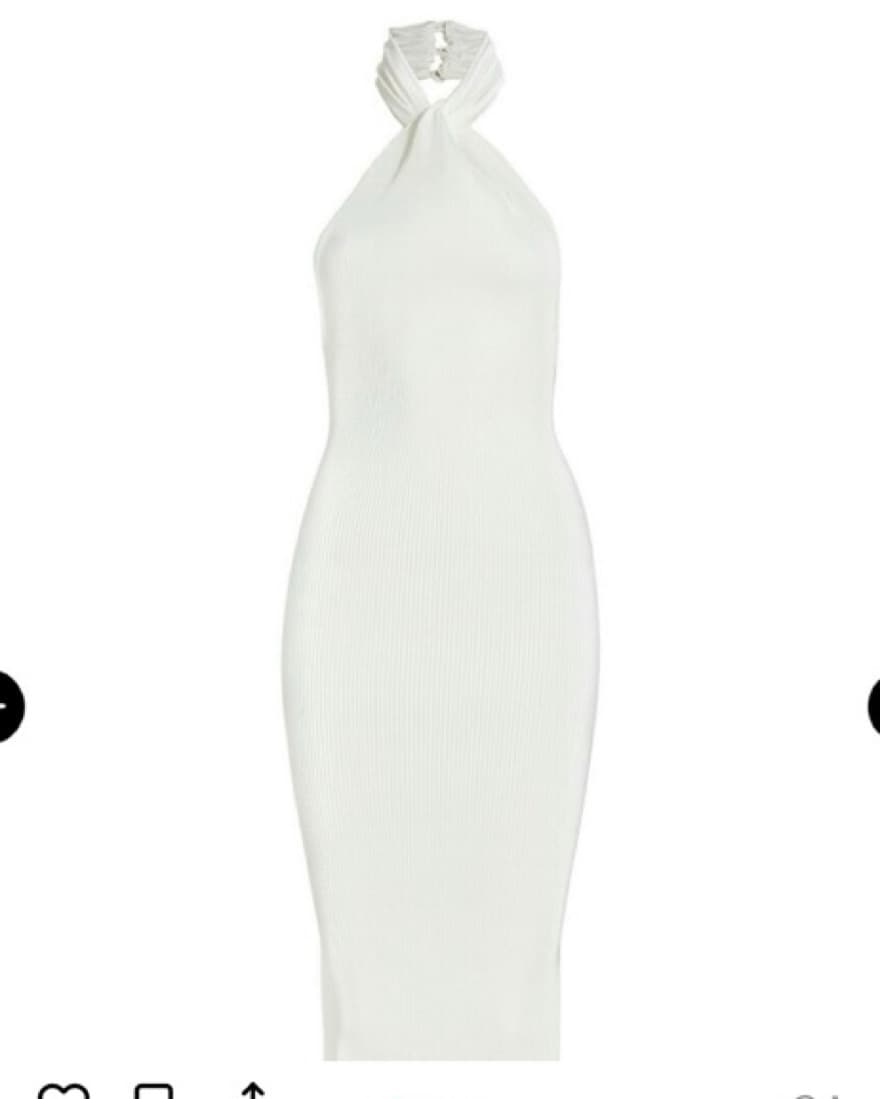 L’IDEE Klum Satin Mini Dress In Blanc - Image 1
