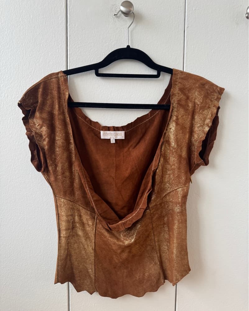 Vintage Cavalli Suede Top - Image 1