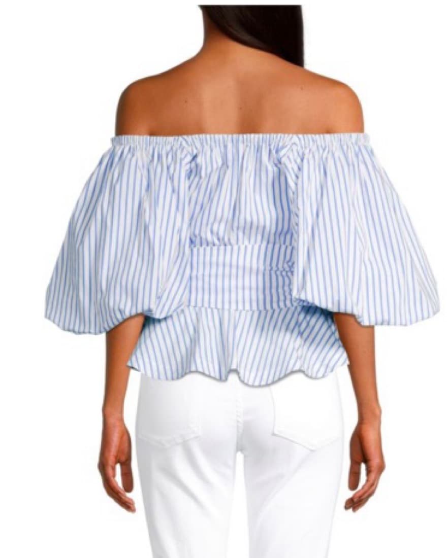 Stella Jean Stripe Off Shoulder Blouse - Image 3