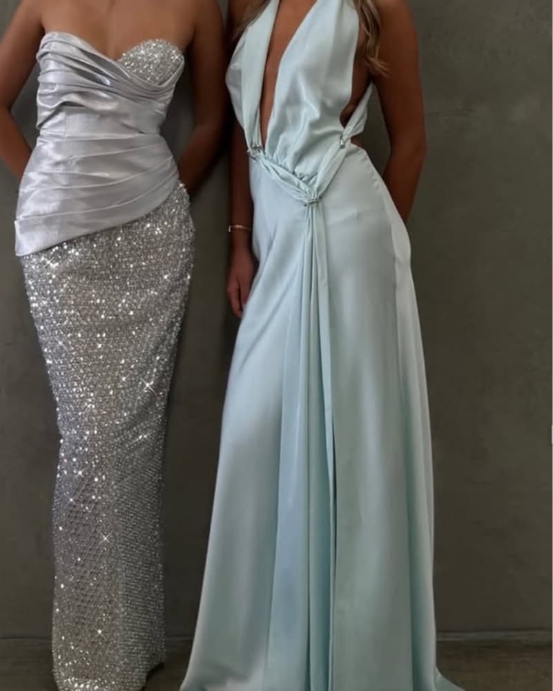Misha Harlow Dress In Ice Blue  - Image 4