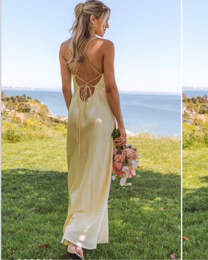 Dani Slip Dress Yellow - Image 2