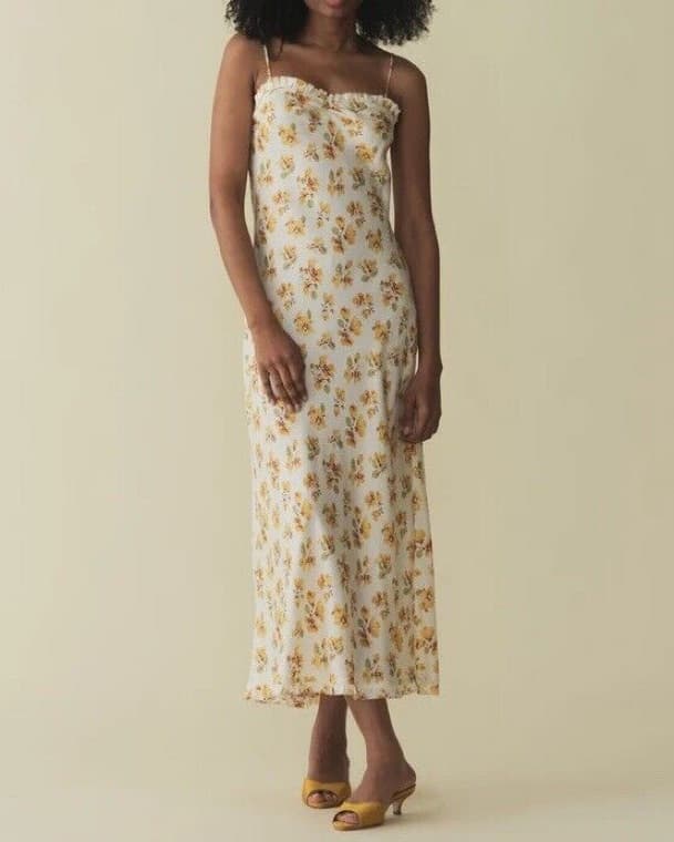 DÔEN Calsi floral midi Dress - Image 1