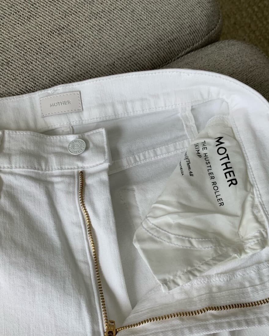 Mother Denim White Flare Jeans - Image 3