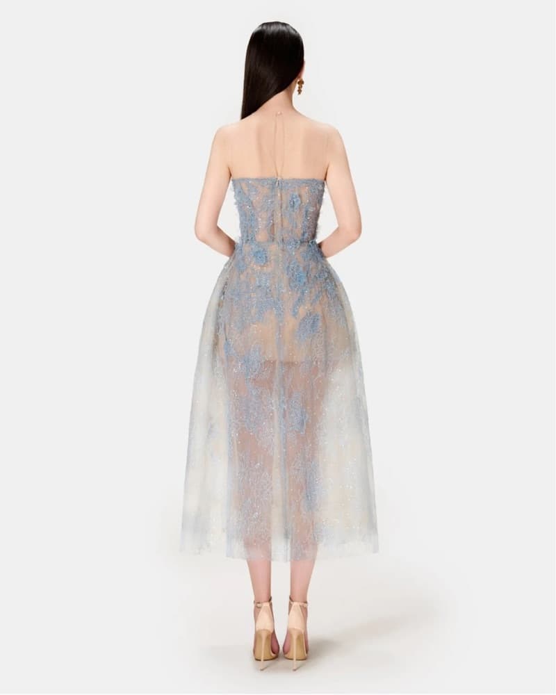Montsand Blue Beaded Dress - Image 2