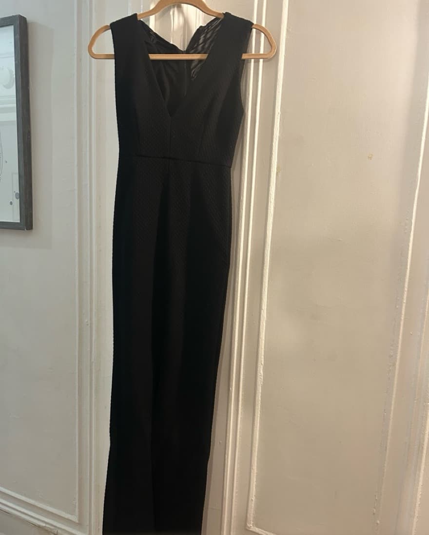 Alice and Oliva Deep V Gown with Slit - Image 2