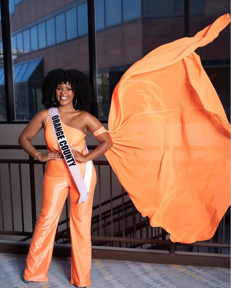 Panoply Orange Two Piece Pageant Outfit - Image 1
