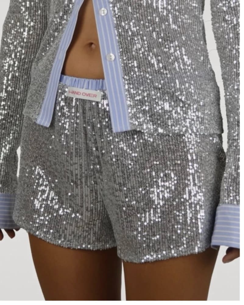 Handover silver sequin shorts - Image 2