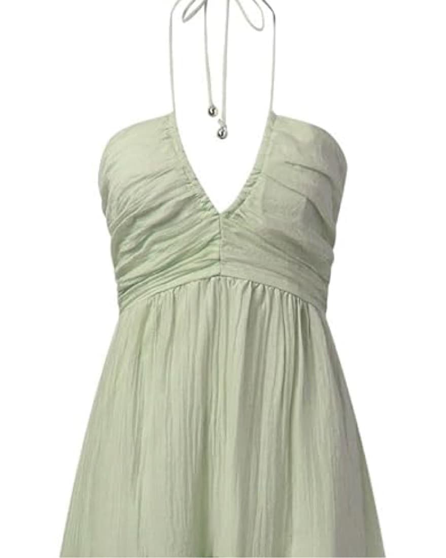 Elegant Sage Green Midi Dress - Image 3