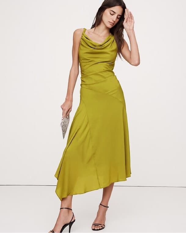Crepe Twist-Shoulder Dress - Image 3