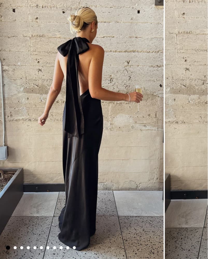 Lisa Black Maxi Dress - Image 2