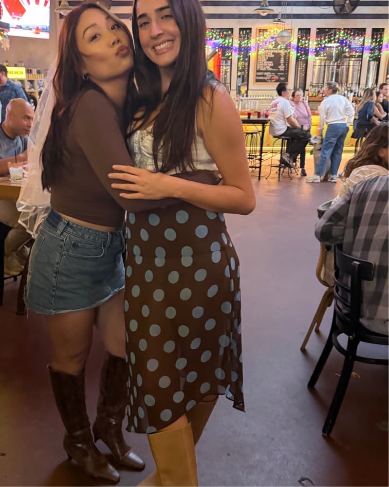 Brown polka dot midi  - Image 2