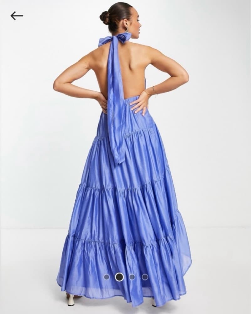ASOS Halter Ruffle Tiered Maxi Dress - Image 1