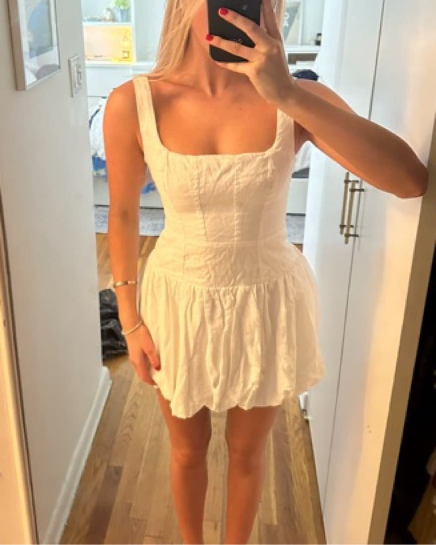 Reformation Delia Mini Dress - Image 2