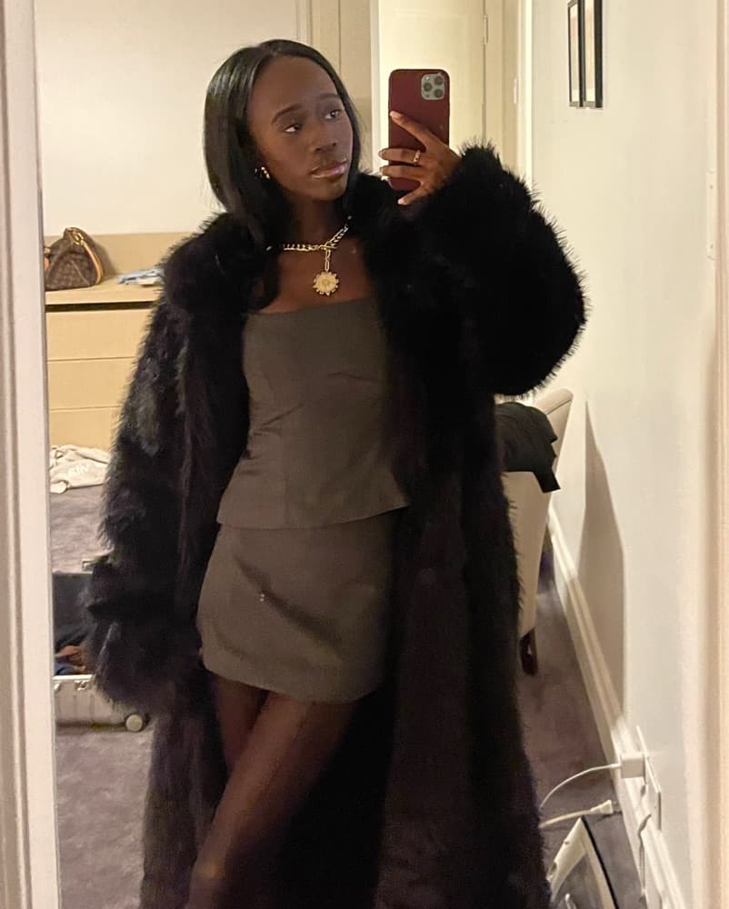 Nakd Fluffy Black Fur Coat - Image 3