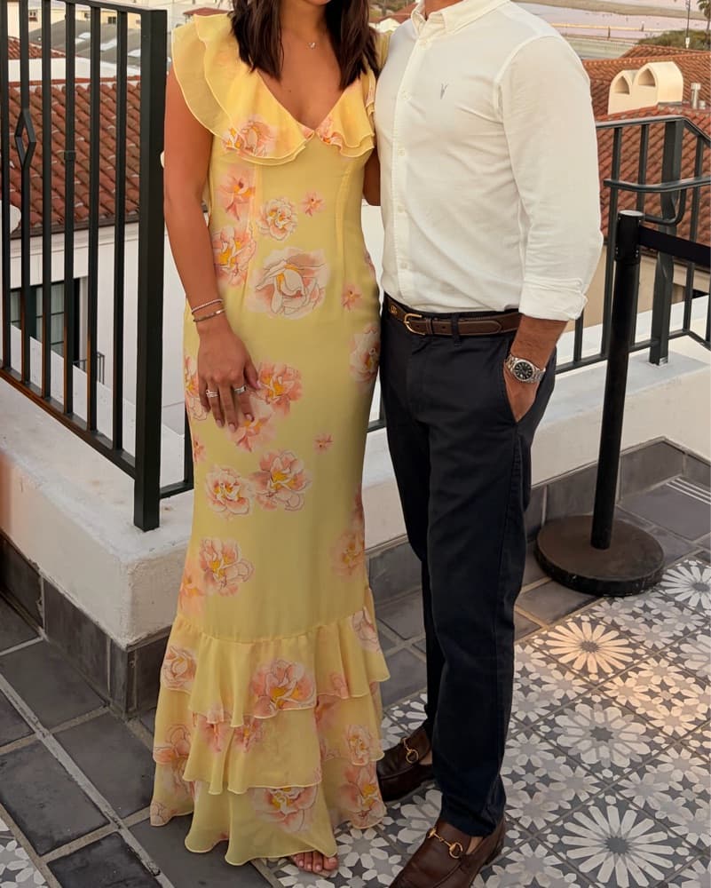 SAU LEE Yellow Dress - Image 1