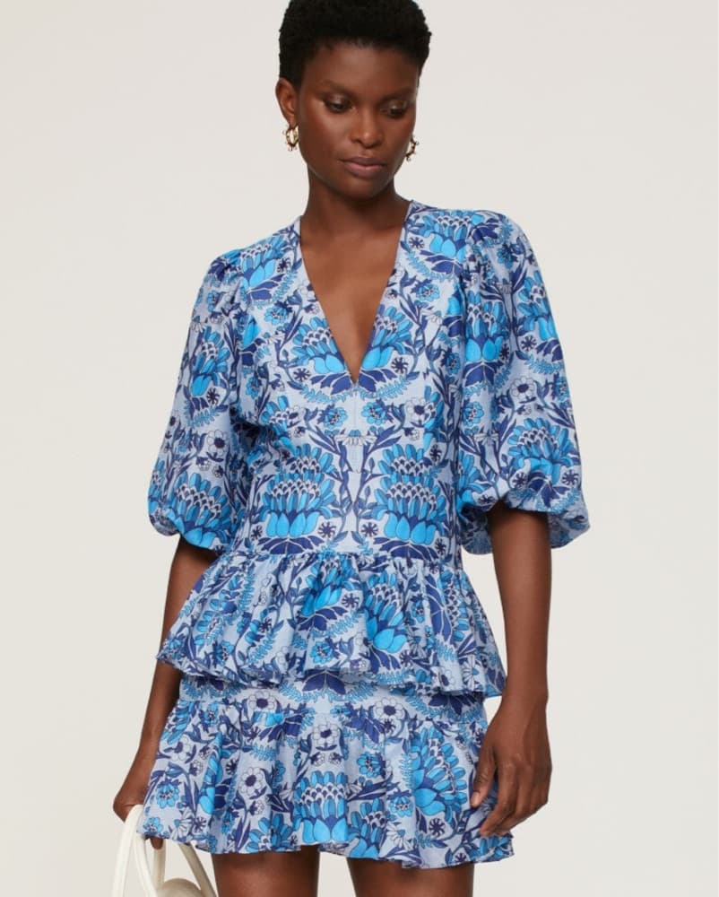 Sandro Eyana Blue Floral Mini Dress - Image 5