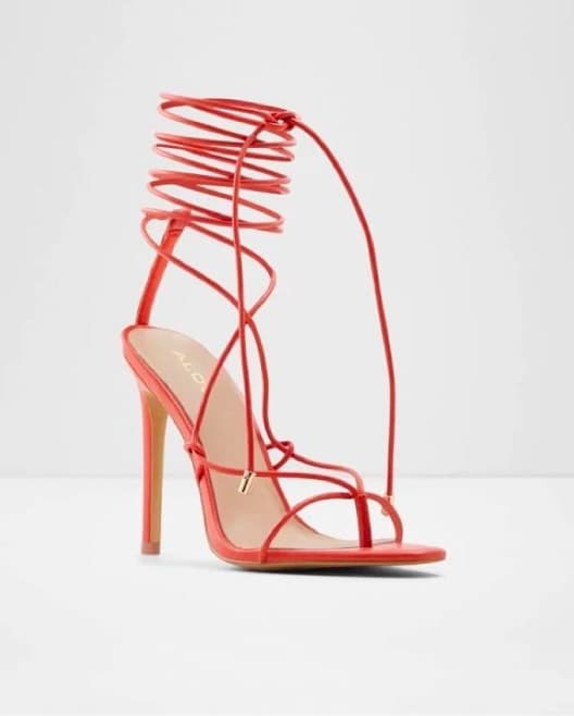 Orange Glaosa strappy lace up heels (6) - Image 1
