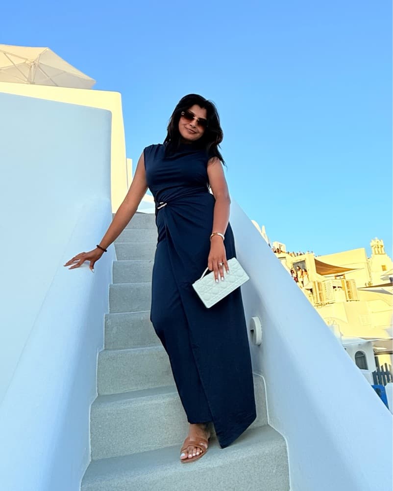 Elegant Navy Blue Maxi Dress - Image 2