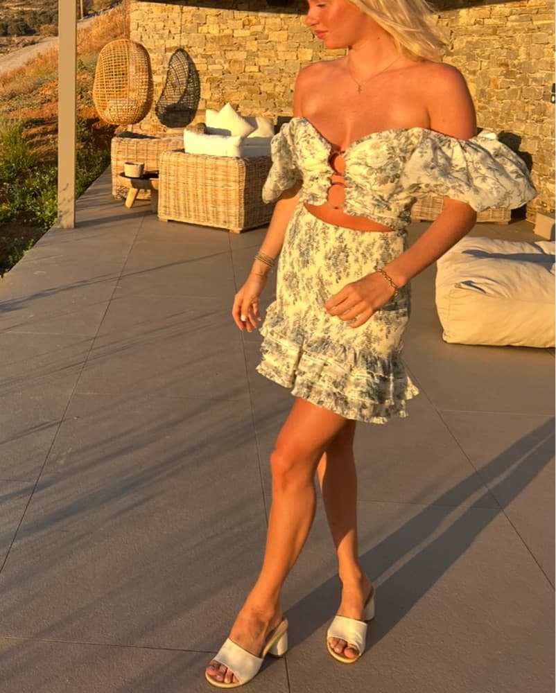 Floral Off-Shoulder Ruffle Dress - Image 4