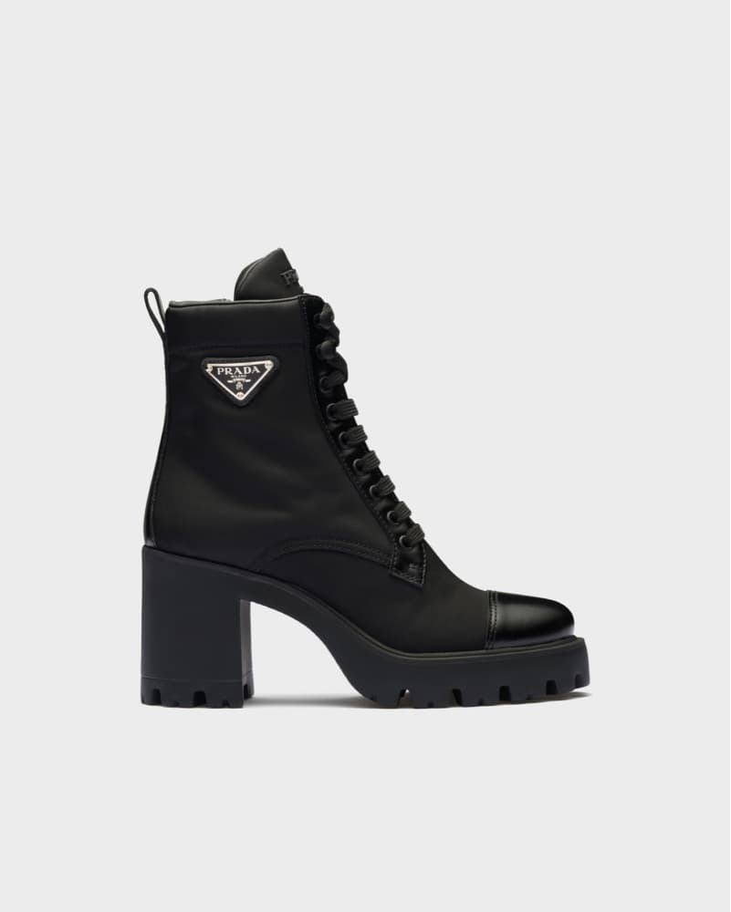 Prada Re-Nylon and leather booties - Image 1