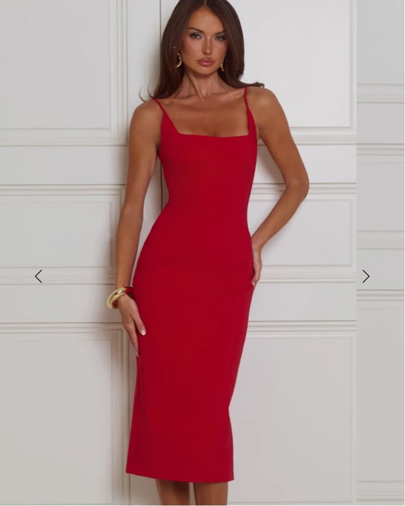 Hello Molly Midi Dress Red - Image 1