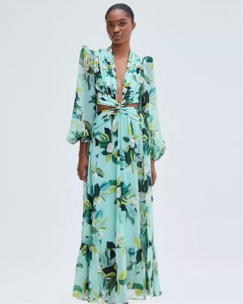 Vibrant Floral Maxi Dress - Image 1
