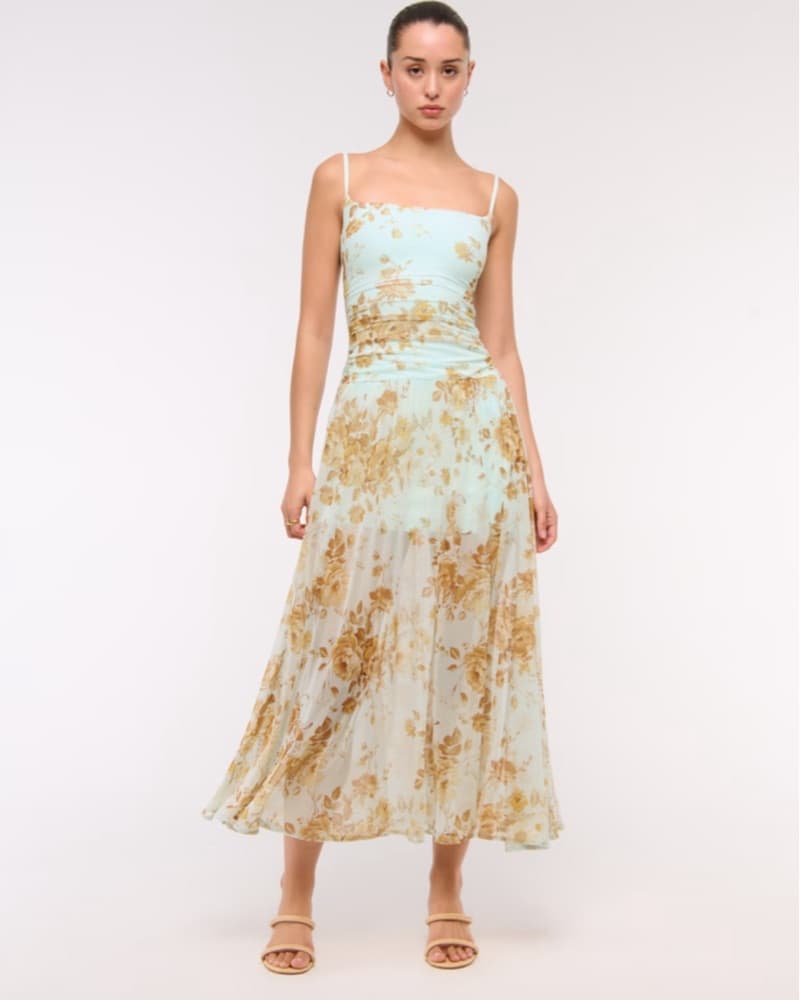 Abercrombie Flowy Sheer Maxi Dress - Image 1