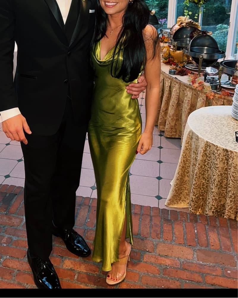Revolve Satin Dress - Image 4