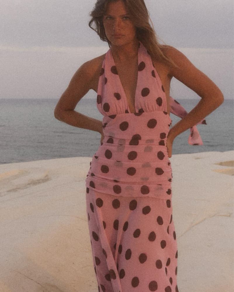 Polka Dot Maxi Dress - Image 1