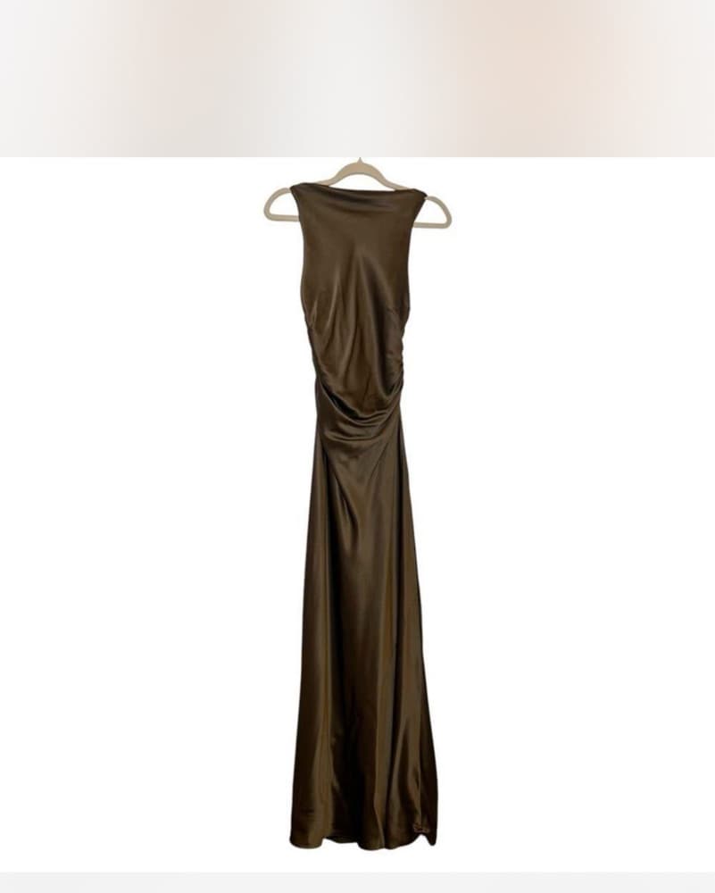 Revolve Chocolate A Line Dress - Image 3
