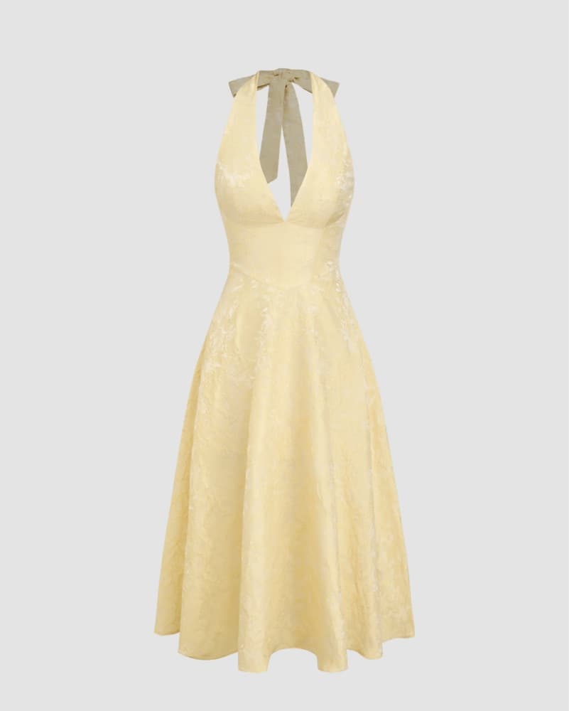 House Of CB Halter Lace Maxi Dress - Image 4