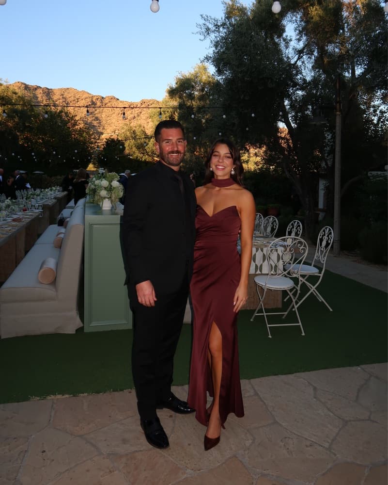 Strapless Burgundy Formal Gown - Image 3