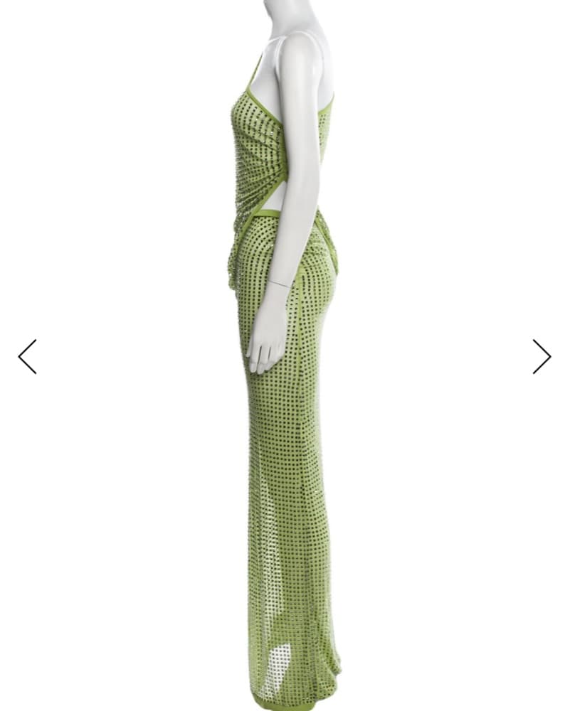 Christopher Esber green sheer gown - Image 2