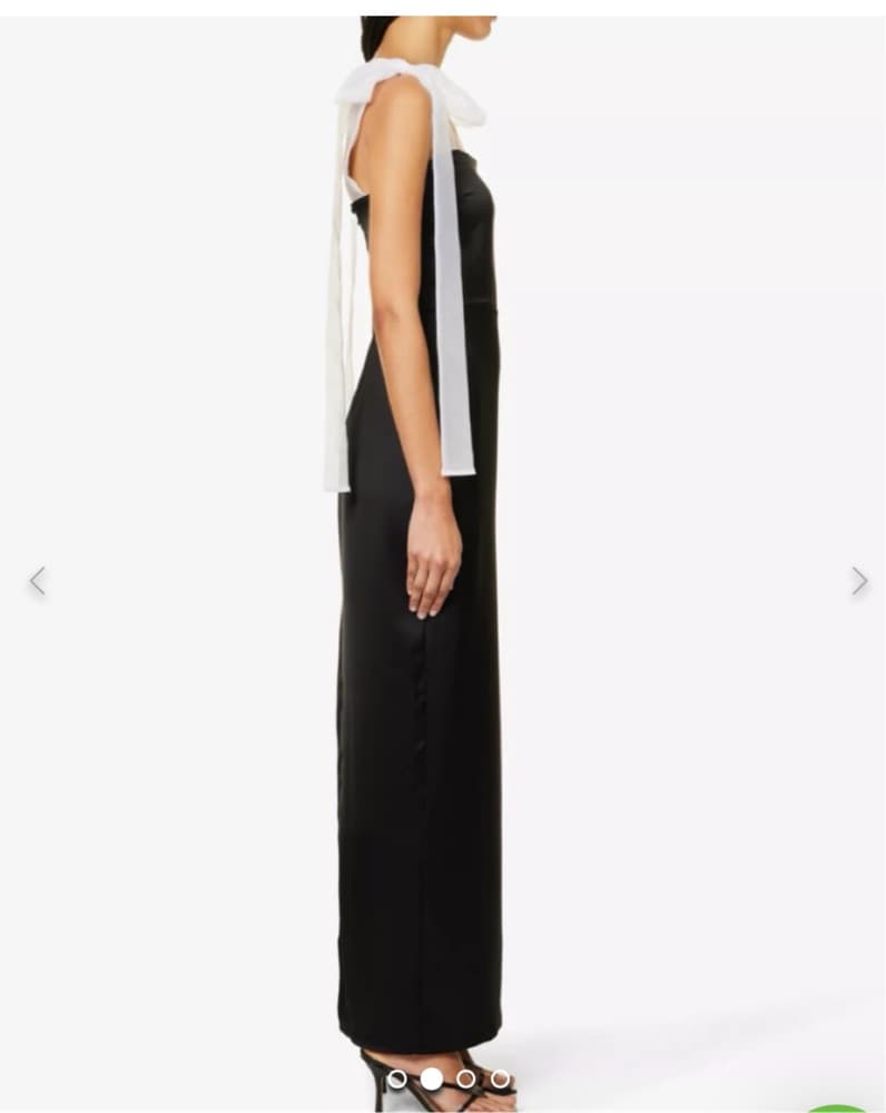 Black Reformation Dress With Bows  - Image 2