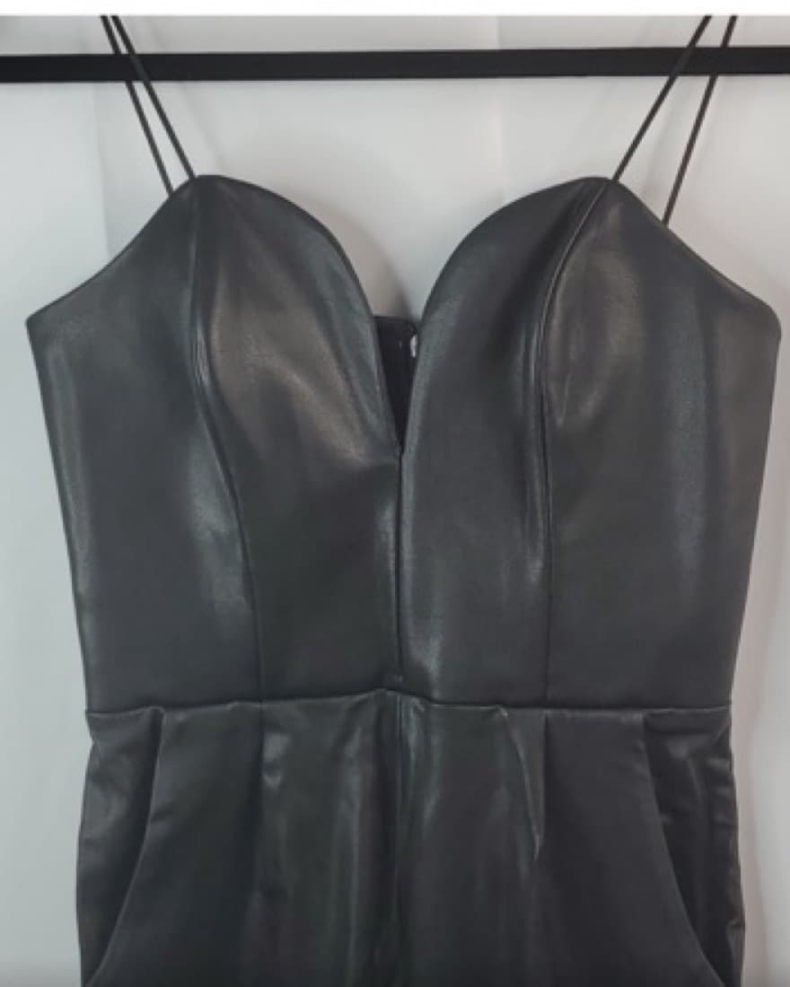 Amanda Uprichard Leather CherriJumpsuit  - Image 4