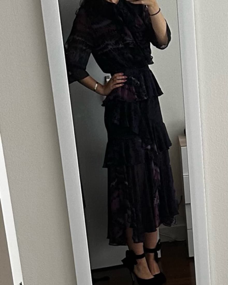 MISA Los Angeles Purple and Black Gown - Image 2