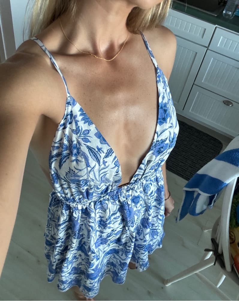 Blue Floral Dress - Image 3