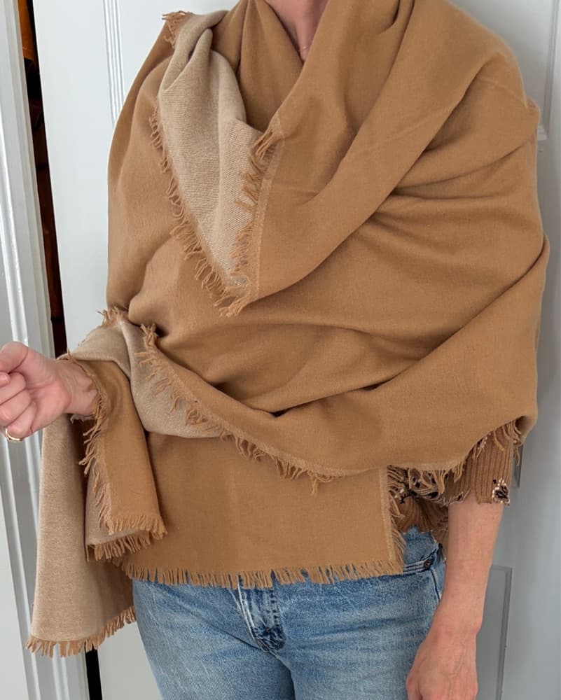 Alice Walk Cashmere Wrap Camel - Image 2