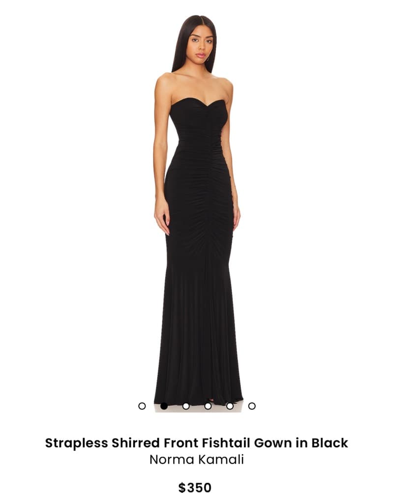 Strapless Shirred Front Fishtail Gown - Image 4