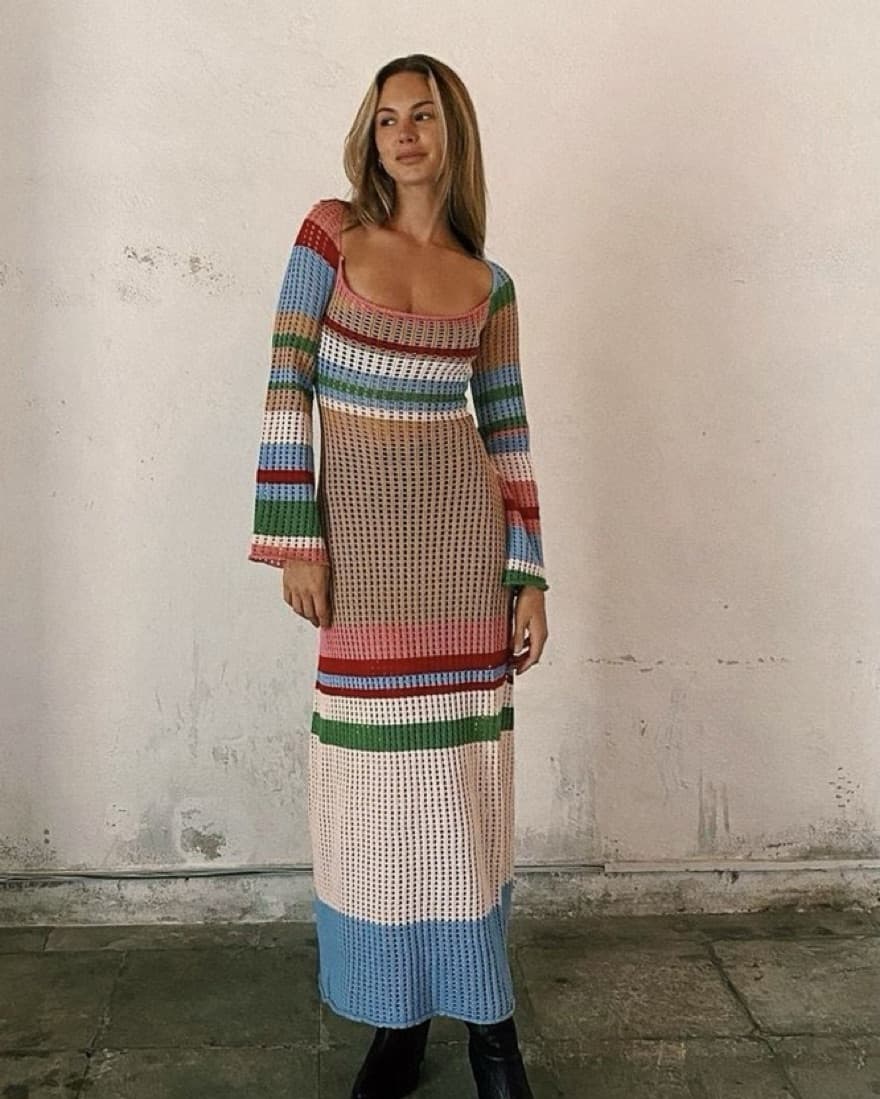 VRG GRL Work Of Art Crochet Maxi - Image 1