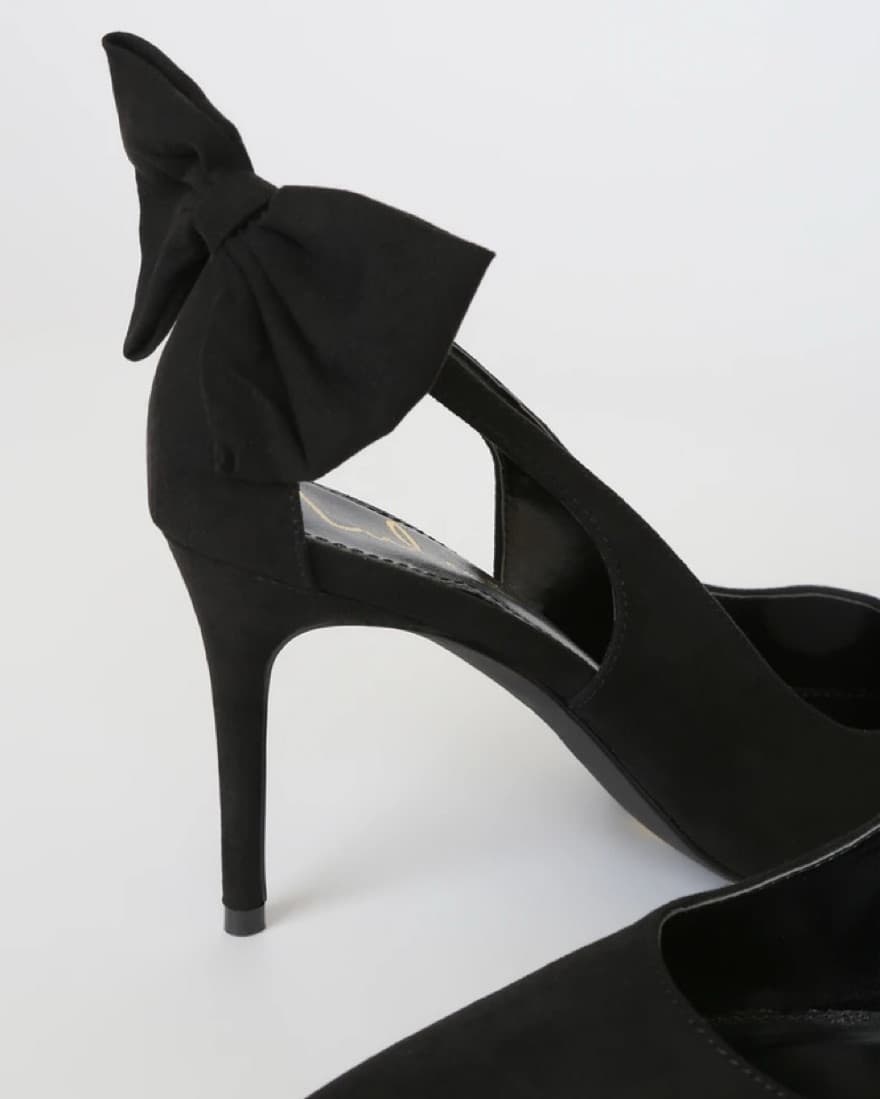 Sarika Black Suede Pointed-Toe Slingback - Image 5