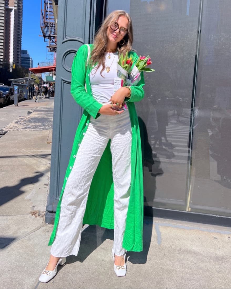 Kelly Green Maxi Dress / Duster - Image 2