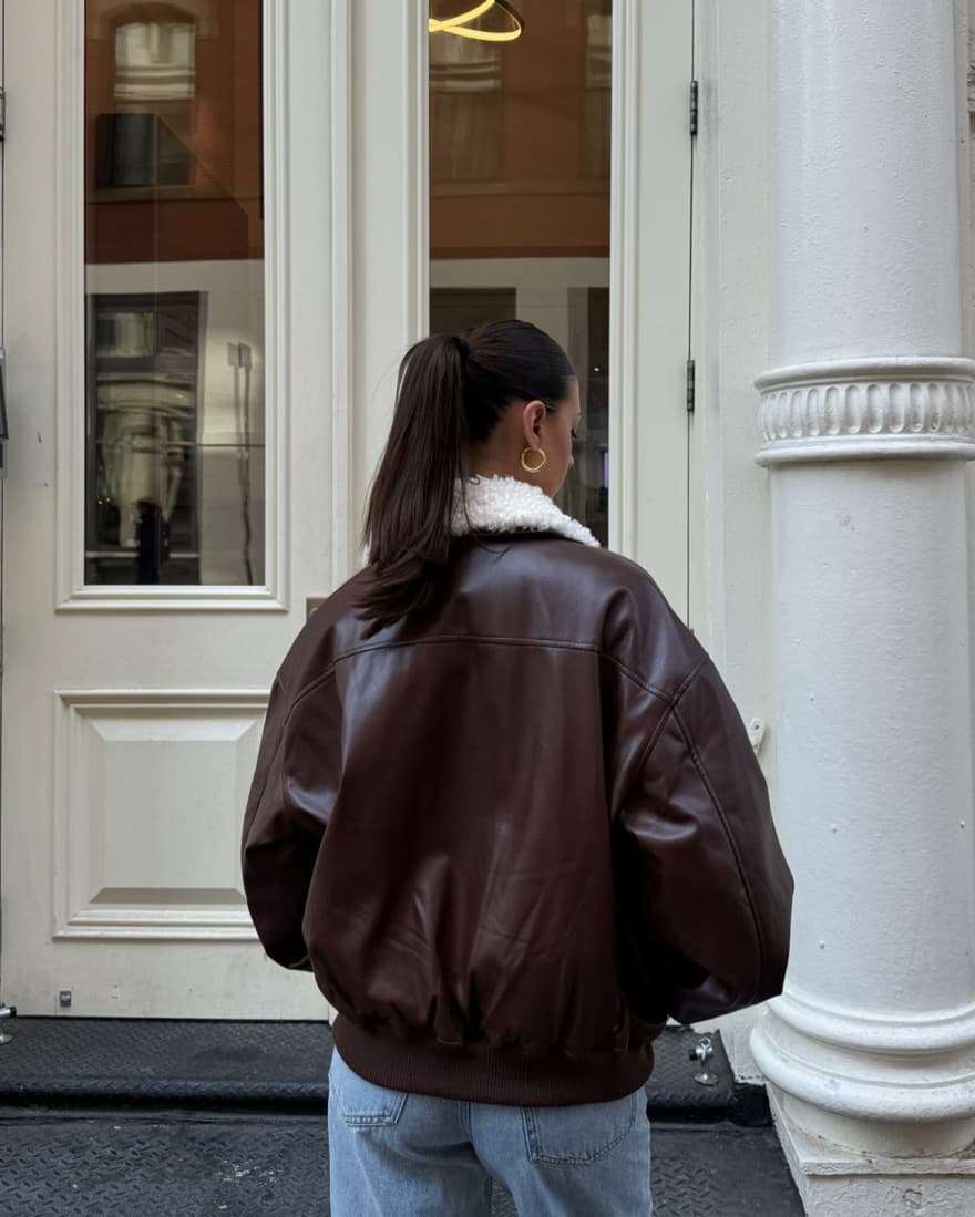 Leather Bomber Jacket  - Image 2