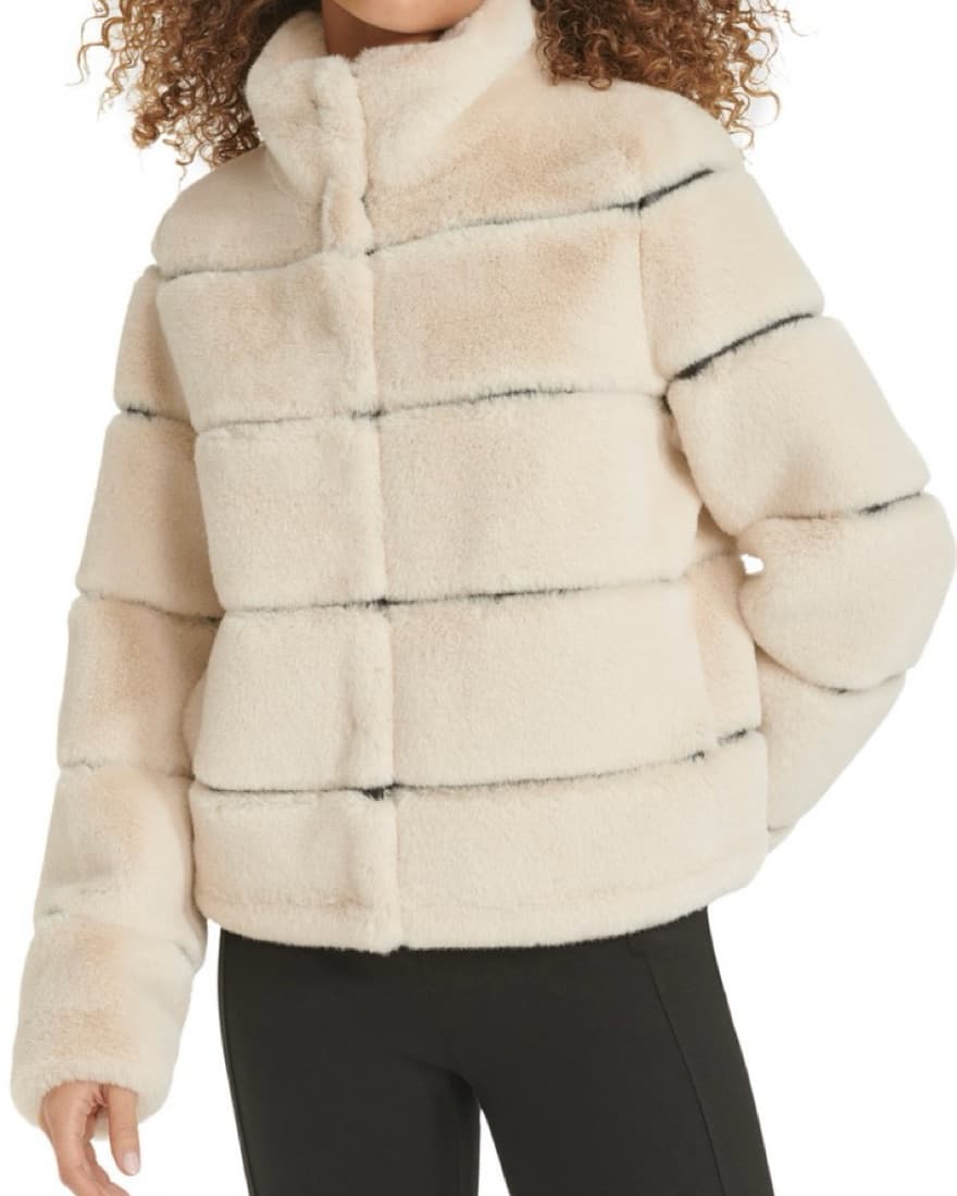 Karl Lagerfeld Faux-Fir Trim Coat - Image 3