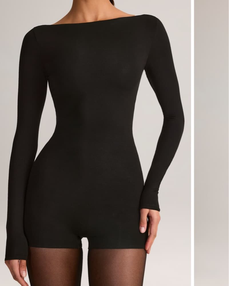 Long Sleeve Black Bodysuit  - Image 2