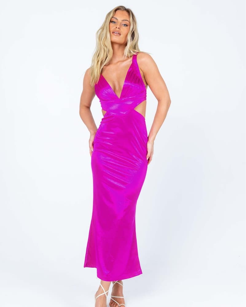 Vibrant Fuchsia Maxi Dress  - Image 1