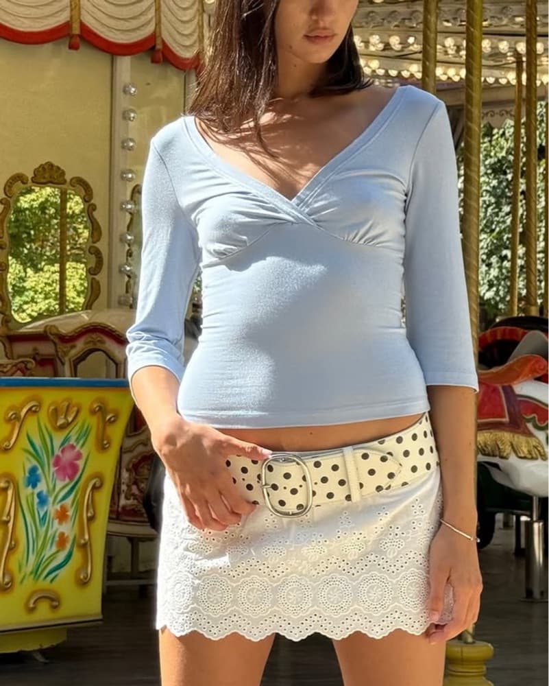 Mode Mischief Velina Blue Top - Image 2