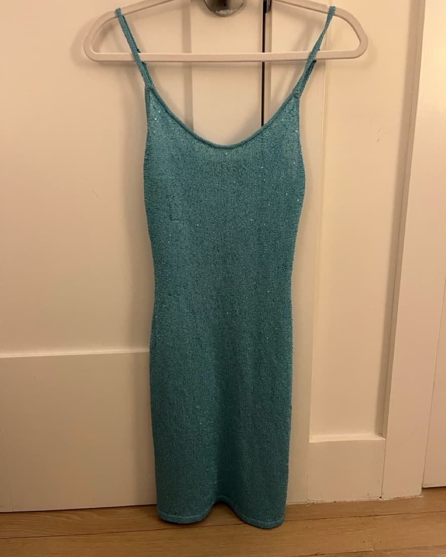 White Fox Sequins Mini Dress - Image 3