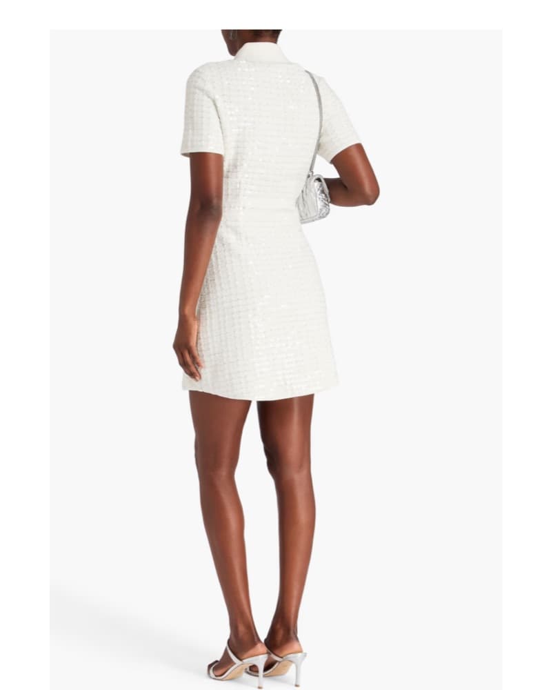 Maje white mini dress (tweed like fabric) - Image 2