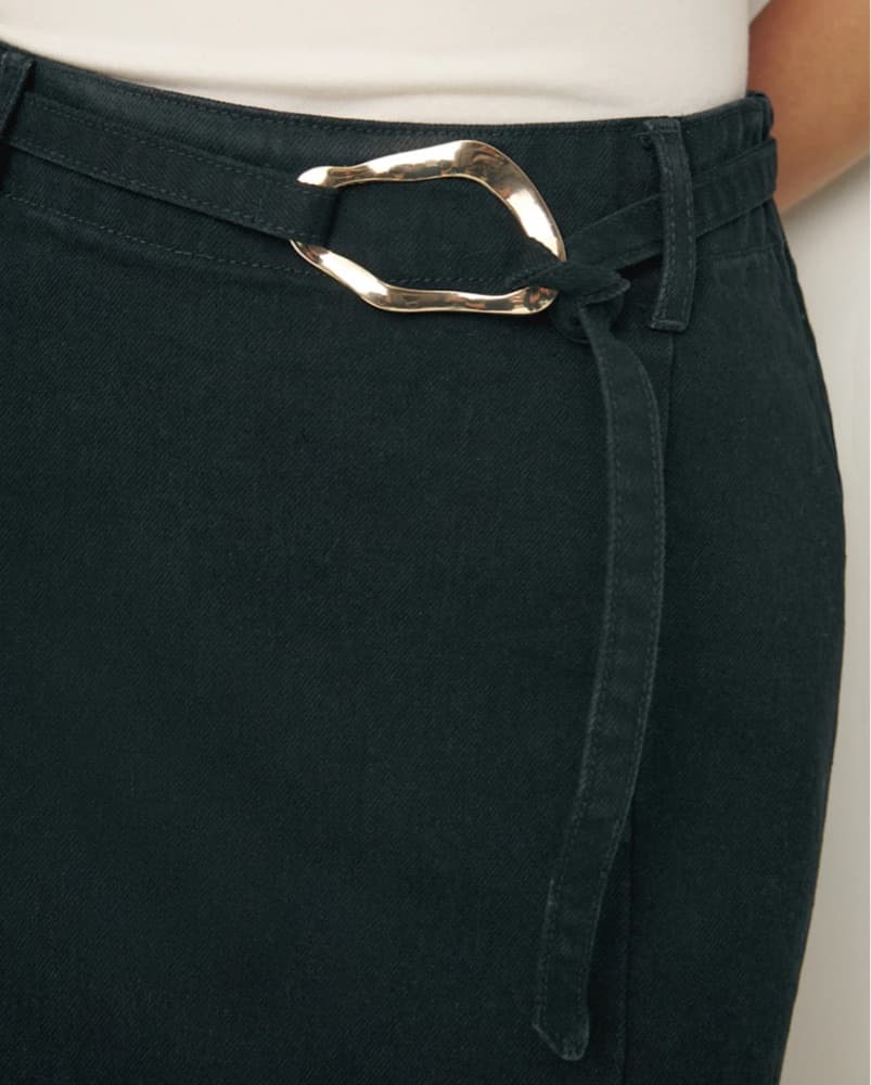 Tatiana Belted Denim Mini Skirt - Image 6